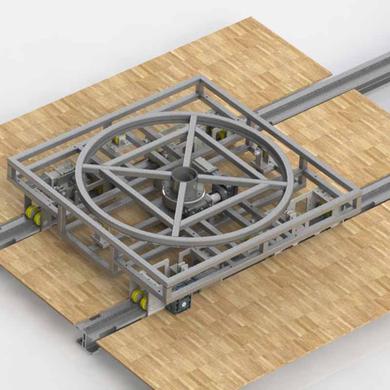 double track slide system gound installation