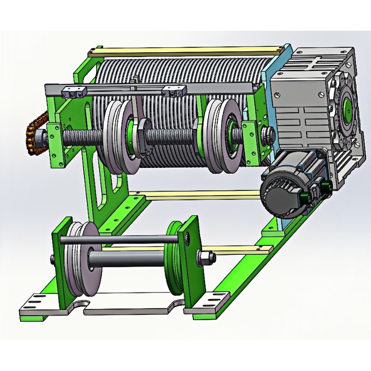 3D Model Diagram of Winch